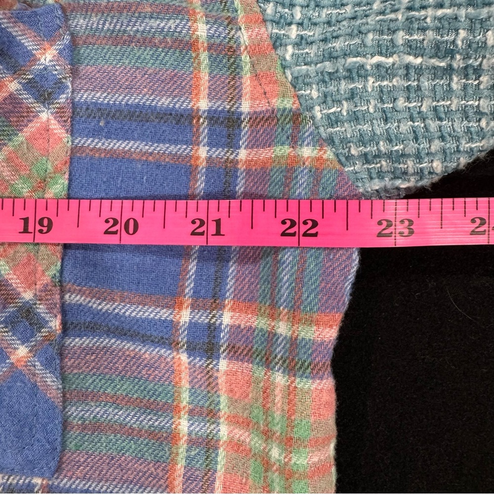 Plaid Button-Up Shirt with Pocket 06-0233 - Picture 8 of 8